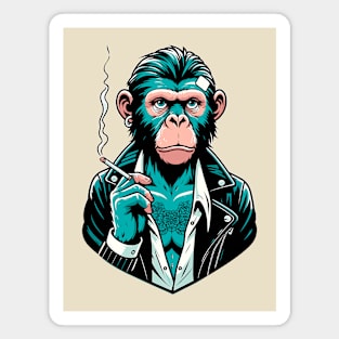 Yakuza Monkey - Tattooed & Fierce 90s Cartoon Art Magnet